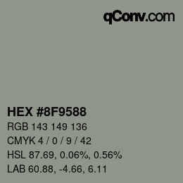 Color code: HEX #8F9588 | qconv.com