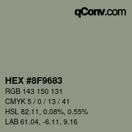 Color code: HEX #8F9683 | qconv.com