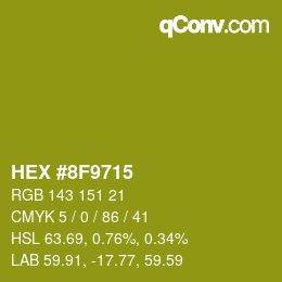 Color code: HEX #8F9715 | qconv.com