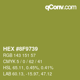 Color code: HEX #8F9739 | qconv.com