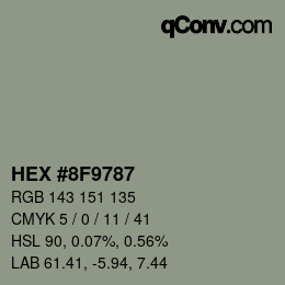 Color code: HEX #8F9787 | qconv.com