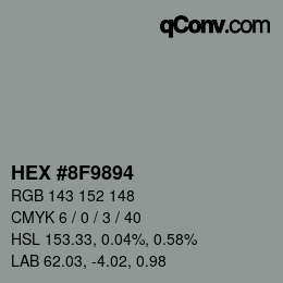 Color code: HEX #8F9894 | qconv.com