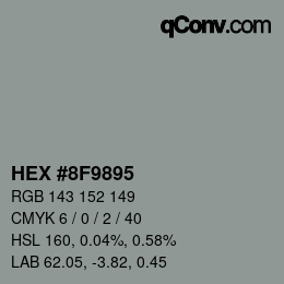Color code: HEX #8F9895 | qconv.com
