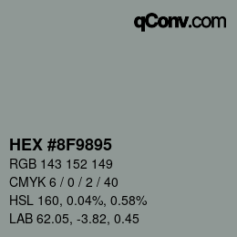 Color code: HEX #8F9895 | qconv.com