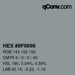 Color code: HEX #8F9898 | qconv.com