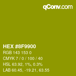 Color code: HEX #8F9900 | qconv.com