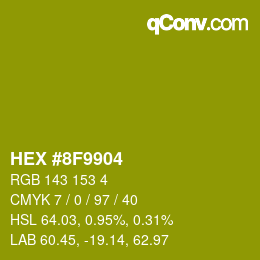 Color code: HEX #8F9904 | qconv.com