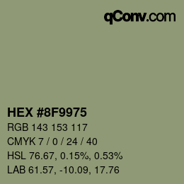 颜色代码: HEX #8F9975 | qconv.com