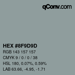 Color code: HEX #8F9D9D | qconv.com