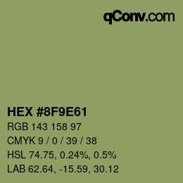 Código de color: HEX #8F9E61 | qconv.com