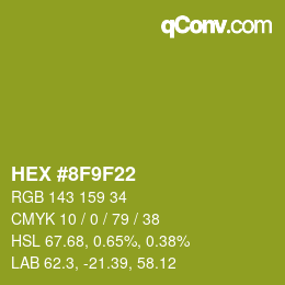 颜色代码: HEX #8F9F22 | qconv.com