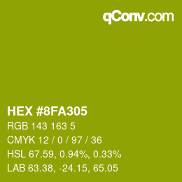 Color code: HEX #8FA305 | qconv.com