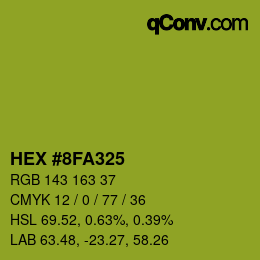 Color code: HEX #8FA325 | qconv.com