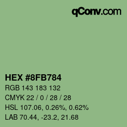 Color code: HEX #8FB784 | qconv.com