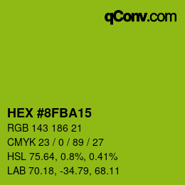 Color code: HEX #8FBA15 | qconv.com