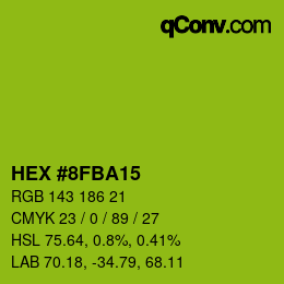 Color code: HEX #8FBA15 | qconv.com