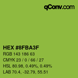 カラーコード: HEX #8FBA3F | qconv.com