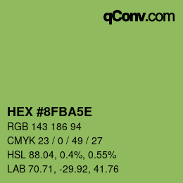 Color code: HEX #8FBA5E | qconv.com