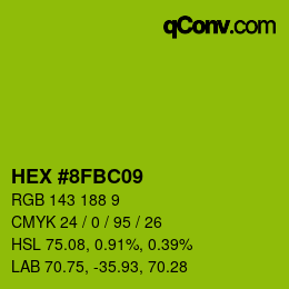Color code: HEX #8FBC09 | qconv.com