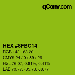 Color code: HEX #8FBC14 | qconv.com