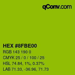 Color code: HEX #8FBE00 | qconv.com