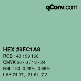 Color code: HEX #8FC1A8 | qconv.com