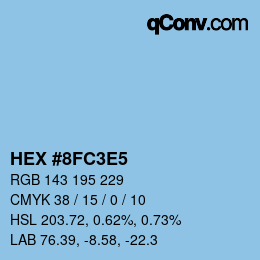 Color code: HEX #8FC3E5 | qconv.com