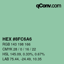 Color code: HEX #8FC6A6 | qconv.com