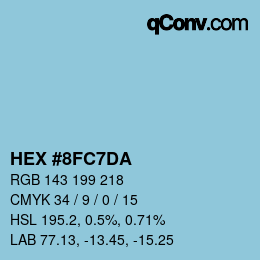 Color code: HEX #8FC7DA | qconv.com