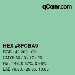 Color code: HEX #8FCBA9 | qconv.com