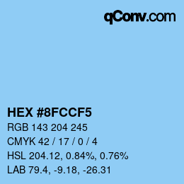 Color code: HEX #8FCCF5 | qconv.com