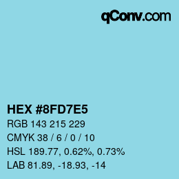 Color code: HEX #8FD7E5 | qconv.com