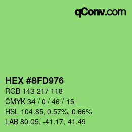カラーコード: HEX #8FD976 | qconv.com