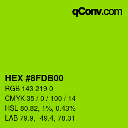 Color code: HEX #8FDB00 | qconv.com