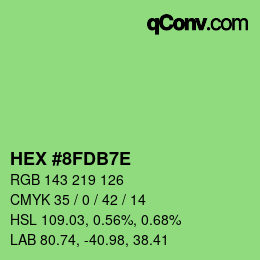 カラーコード: HEX #8FDB7E | qconv.com