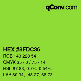 Color code: HEX #8FDC36 | qconv.com