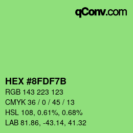 カラーコード: HEX #8FDF7B | qconv.com