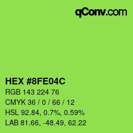 カラーコード: HEX #8FE04C | qconv.com