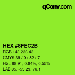 Color code: HEX #8FEC2B | qconv.com