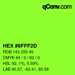 Color code: HEX #8FFF2D | qconv.com