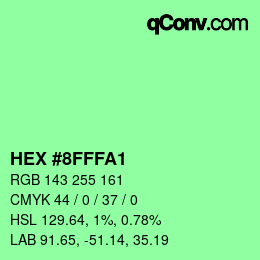 Color code: HEX #8FFFA1 | qconv.com