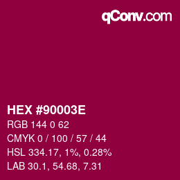 Color code: HEX #90003E | qconv.com