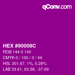 Color code: HEX #90008C | qconv.com