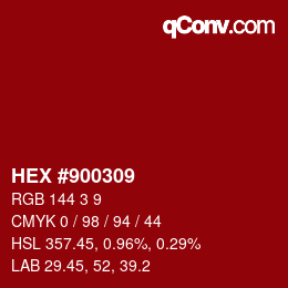 Color code: HEX #900309 | qconv.com