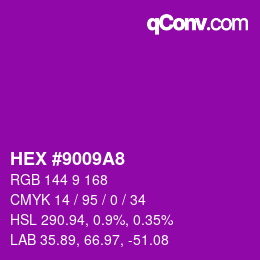 Color code: HEX #9009A8 | qconv.com