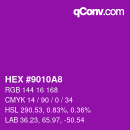 颜色代码: HEX #9010A8 | qconv.com