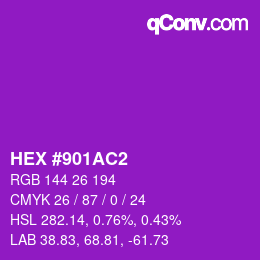 Código de color: HEX #901AC2 | qconv.com