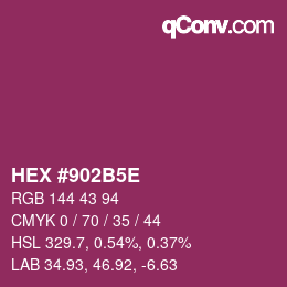 Código de color: HEX #902B5E | qconv.com