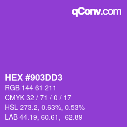 Color code: HEX #903DD3 | qconv.com