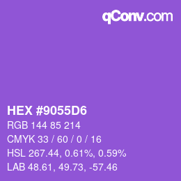 Color code: HEX #9055D6 | qconv.com
